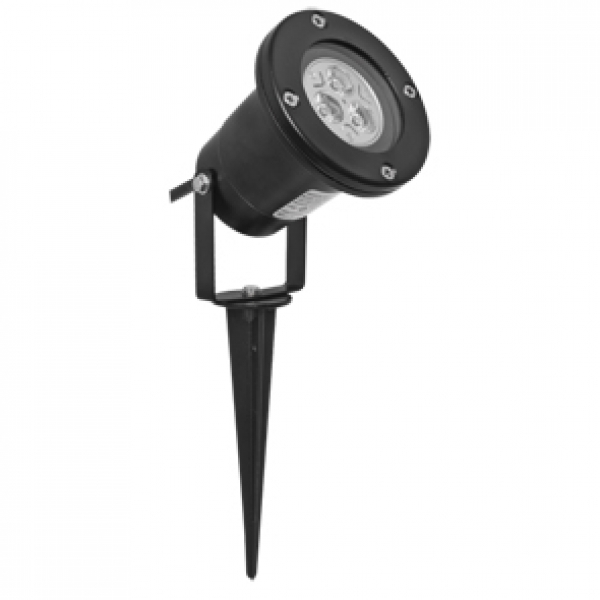 Außenstrahler, schwarz, 1 x GU10/230V/3W-LEDs